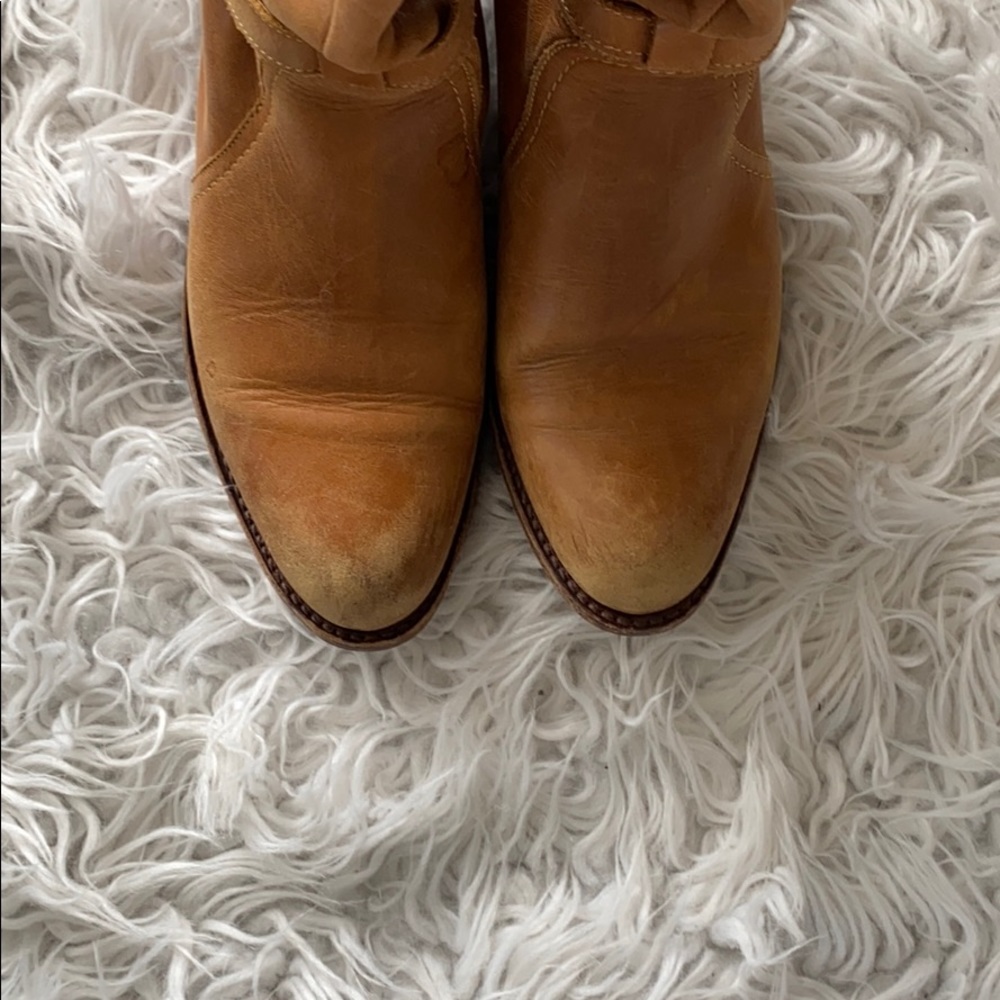 • Frye • Dorado Lug Riding Boots Cognac 6 Brown - Picture 4 of 5